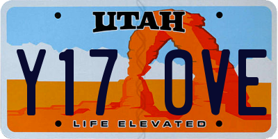 UT license plate Y170VE