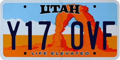 UT license plate Y170VF