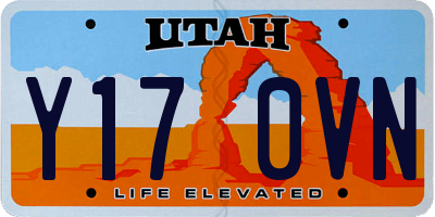 UT license plate Y170VN