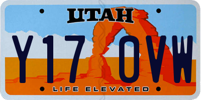 UT license plate Y170VW