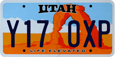 UT license plate Y170XP