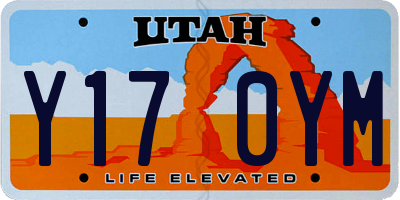 UT license plate Y170YM