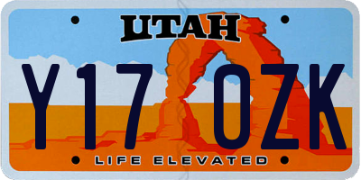 UT license plate Y170ZK