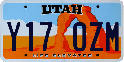 UT license plate Y170ZM