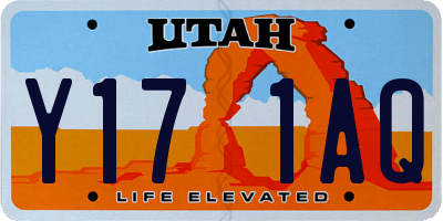 UT license plate Y171AQ