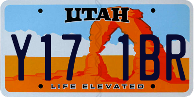 UT license plate Y171BR