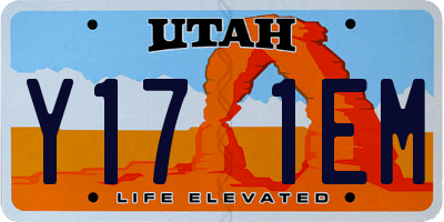 UT license plate Y171EM