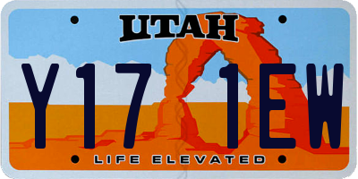 UT license plate Y171EW