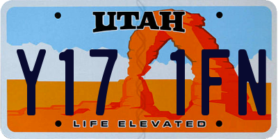 UT license plate Y171FN
