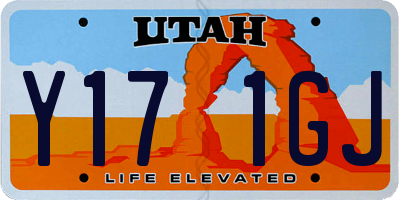 UT license plate Y171GJ