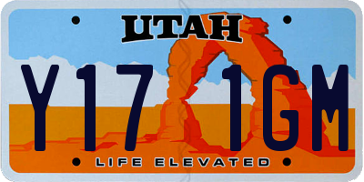UT license plate Y171GM