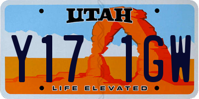 UT license plate Y171GW