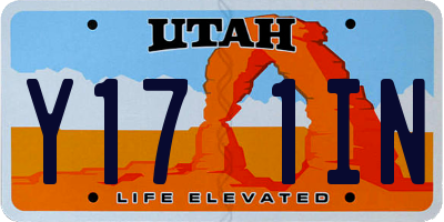 UT license plate Y171IN
