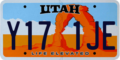 UT license plate Y171JE