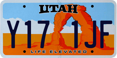 UT license plate Y171JF
