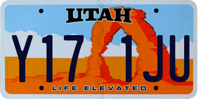 UT license plate Y171JU
