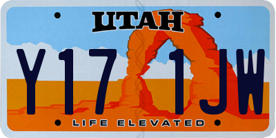 UT license plate Y171JW