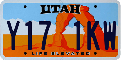 UT license plate Y171KW