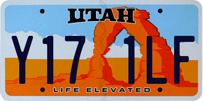 UT license plate Y171LF