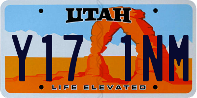 UT license plate Y171NM