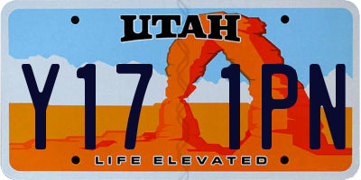 UT license plate Y171PN