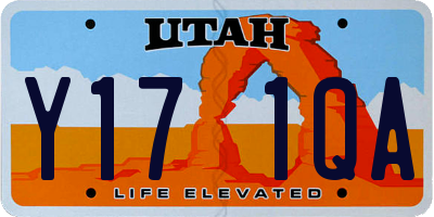 UT license plate Y171QA