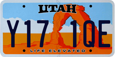 UT license plate Y171QE