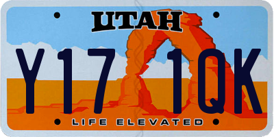 UT license plate Y171QK