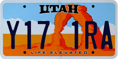 UT license plate Y171RA