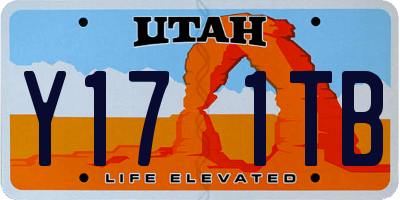UT license plate Y171TB