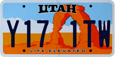 UT license plate Y171TW