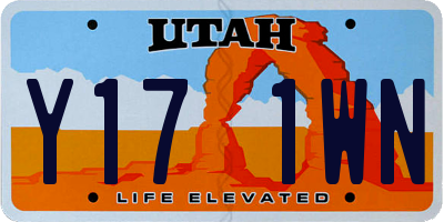 UT license plate Y171WN