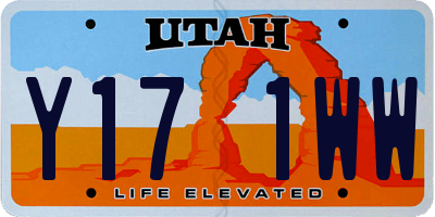 UT license plate Y171WW