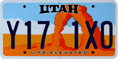 UT license plate Y171XO