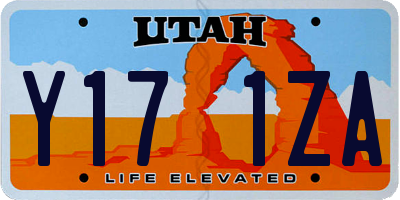 UT license plate Y171ZA