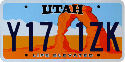 UT license plate Y171ZK
