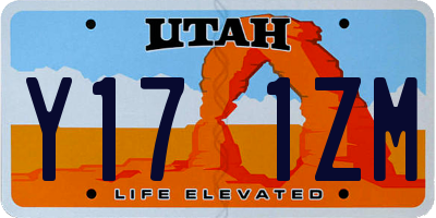 UT license plate Y171ZM