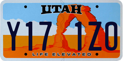 UT license plate Y171ZO