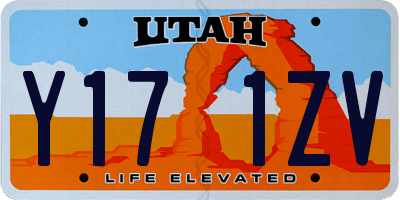 UT license plate Y171ZV