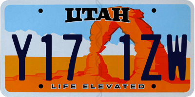 UT license plate Y171ZW