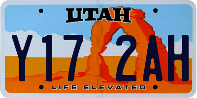 UT license plate Y172AH