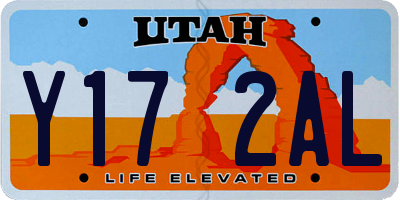 UT license plate Y172AL