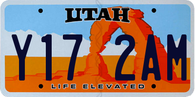 UT license plate Y172AM