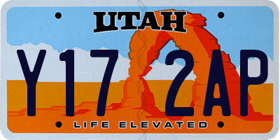 UT license plate Y172AP