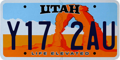 UT license plate Y172AU
