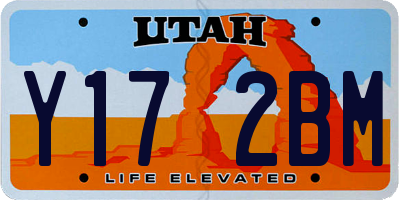 UT license plate Y172BM