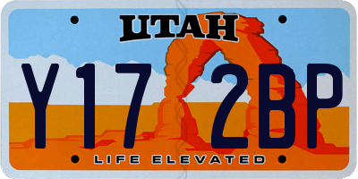 UT license plate Y172BP