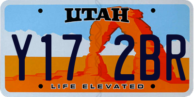 UT license plate Y172BR
