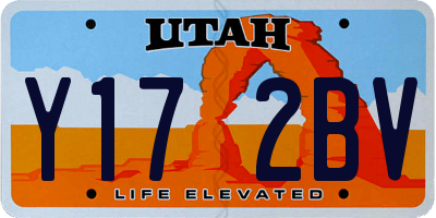 UT license plate Y172BV