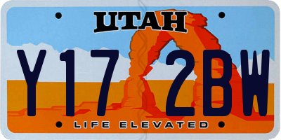 UT license plate Y172BW